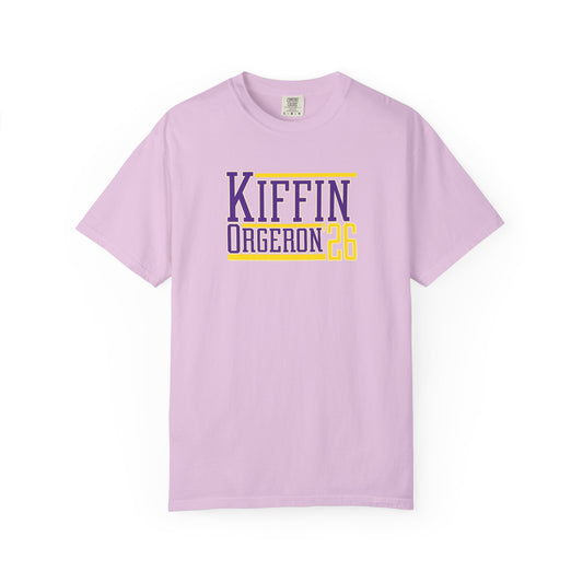 Kiffin Orgeron 26 Graphic T-Shirt — Purple & Gold Sports Tribute