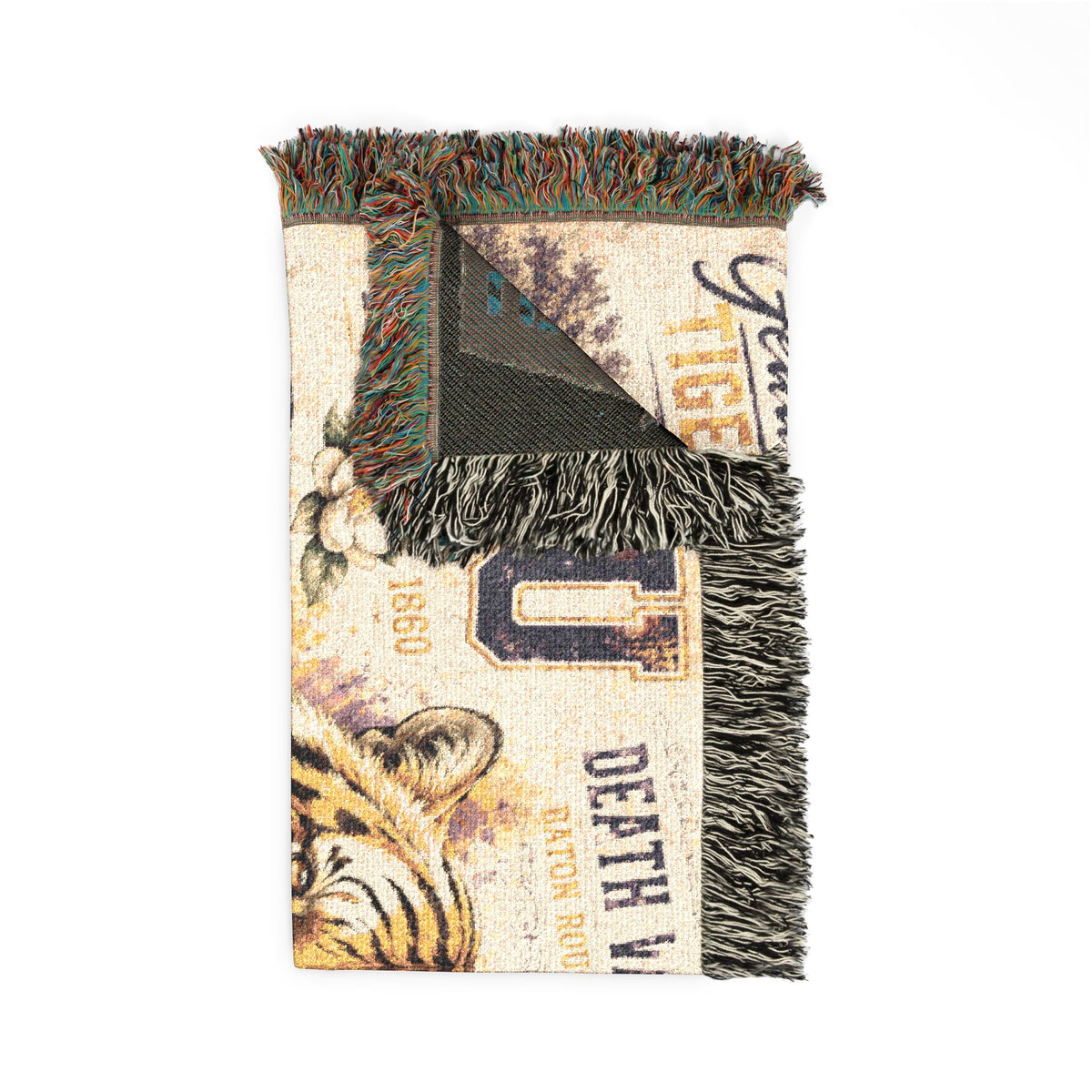 LSU Tiger Woven Blanket | Collegiate Tiger Throw