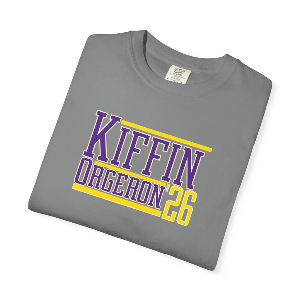 Kiffin Orgeron 26 Graphic T-Shirt — Purple & Gold Sports Tribute