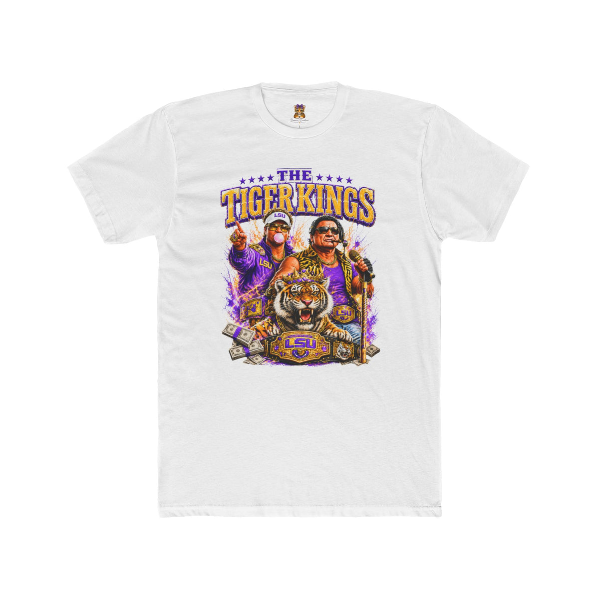 Funny Tiger Kings Coach Shirt | Purple Gold Football Fan Tee | Louisiana Game Day Shirt | Coach Parody Shirt