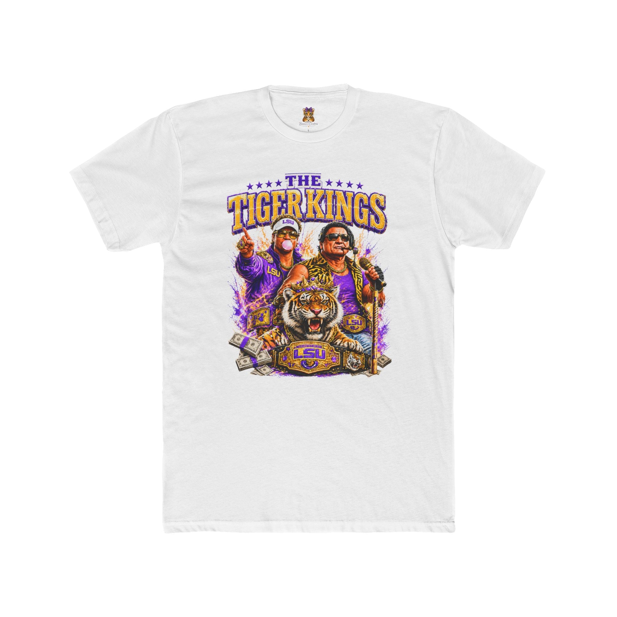 Funny Tiger Kings Coach Shirt | Purple Gold Football Fan Tee | Louisiana Game Day Shirt | Coach Parody Shirt