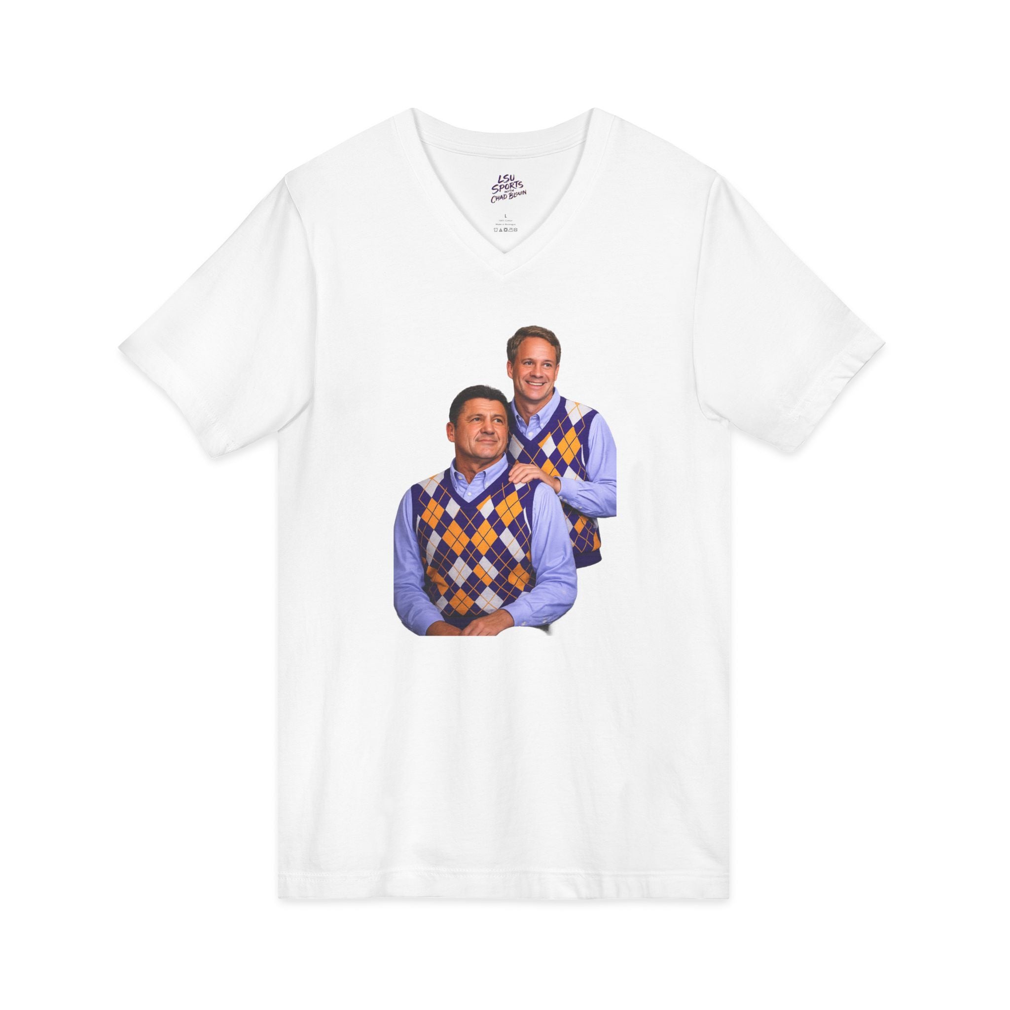 LSU Sports V-Neck Tee — Bayou Brothers Design