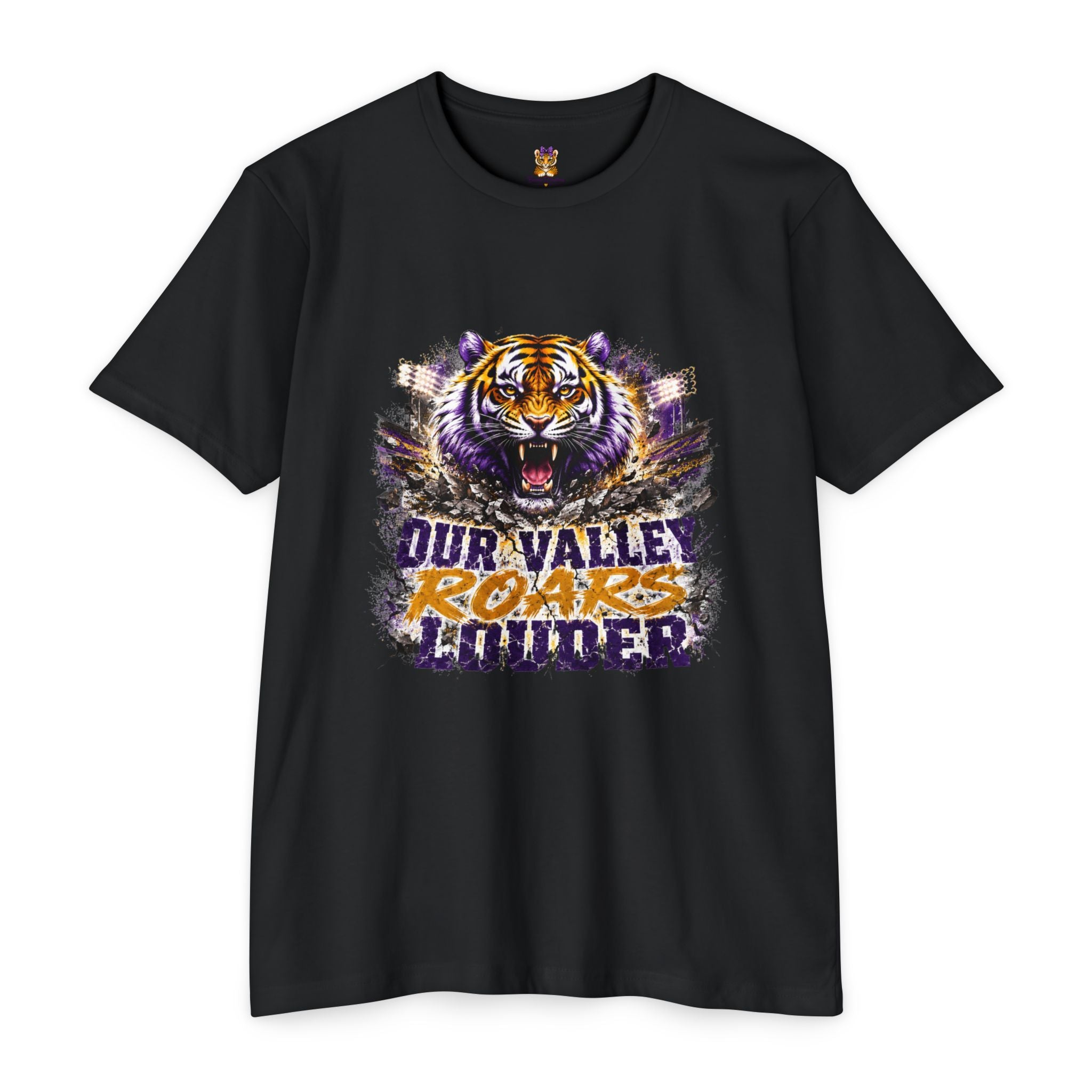 Tiger Roars T-Shirt — "Our Valley Roars Louder" LSU Sports Tee