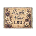 LSU Tiger Collage Woven Blanket | Collegiate Tiger Throw