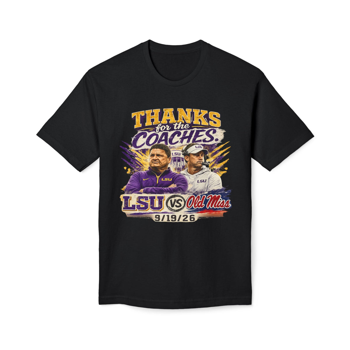 Thanks for the Coaches Shirt, LSU vs Ole Miss 2026 Shirt, College Football Rivalry Tee, Gameday Shirt