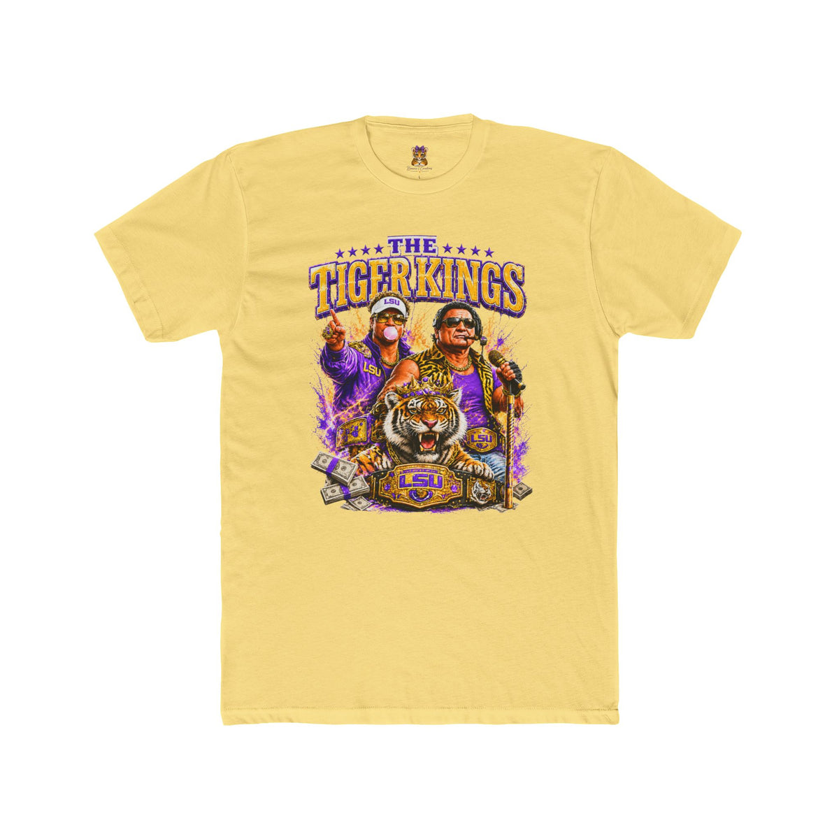 Funny Tiger Kings Coach Shirt | Purple Gold Football Fan Tee | Louisiana Game Day Shirt | Coach Parody Shirt