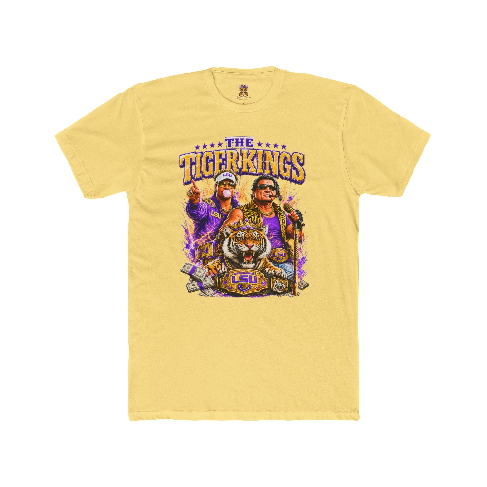 Funny Tiger Kings Coach Shirt | Purple Gold Football Fan Tee | Louisiana Game Day Shirt | Coach Parody Shirt