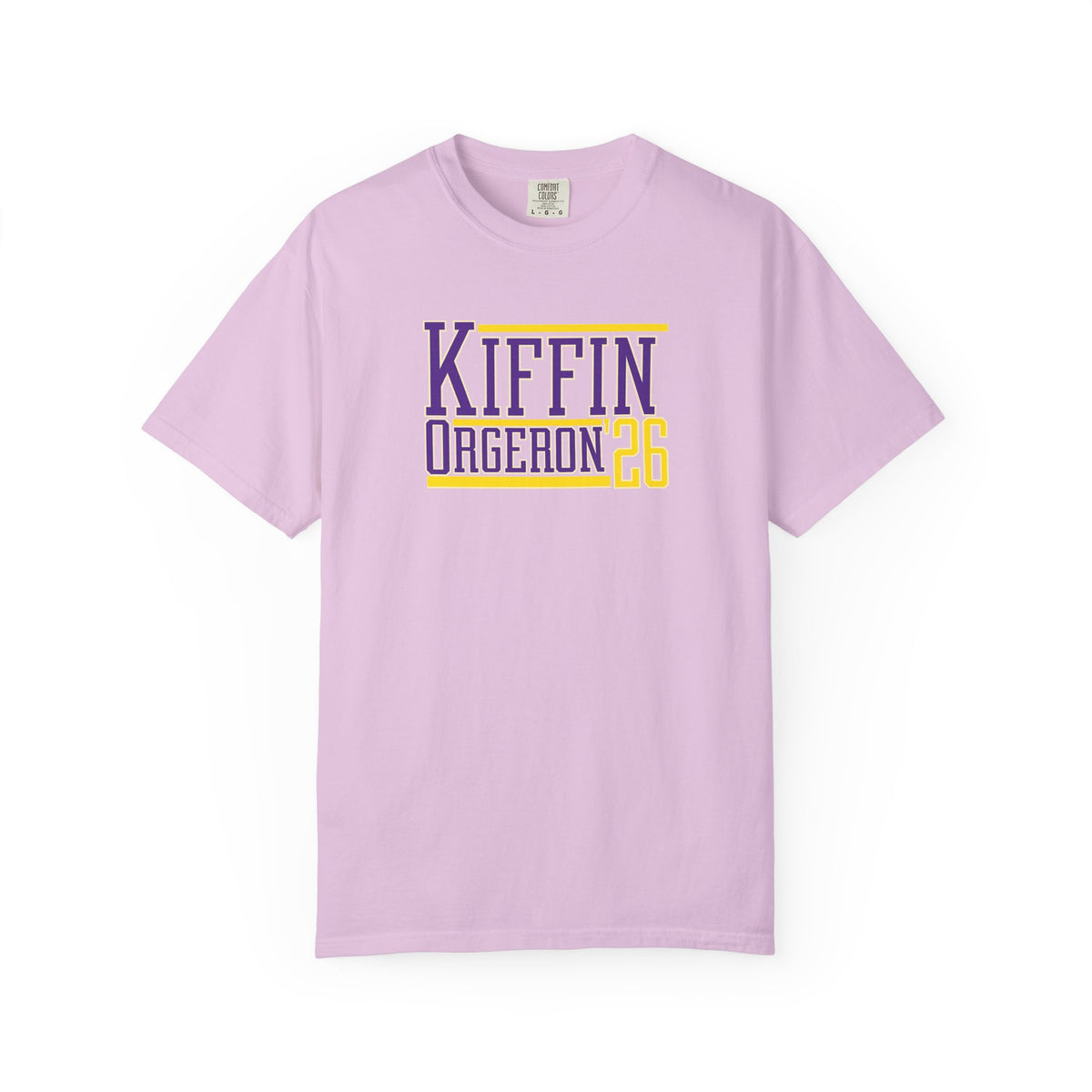 Kiffin Orgeron 26 Graphic T-Shirt — Purple & Gold Sports Tribute