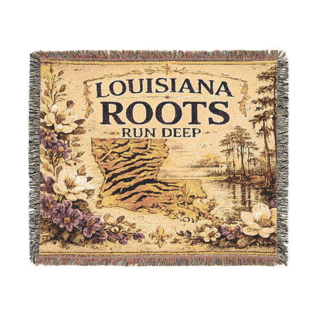 LSU Tiger Collage Woven Blanket | Collegiate Tiger Throw