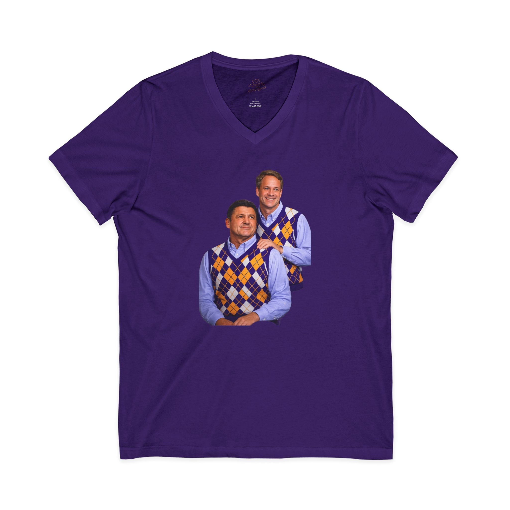 LSU Sports V-Neck Tee — Bayou Brothers Design
