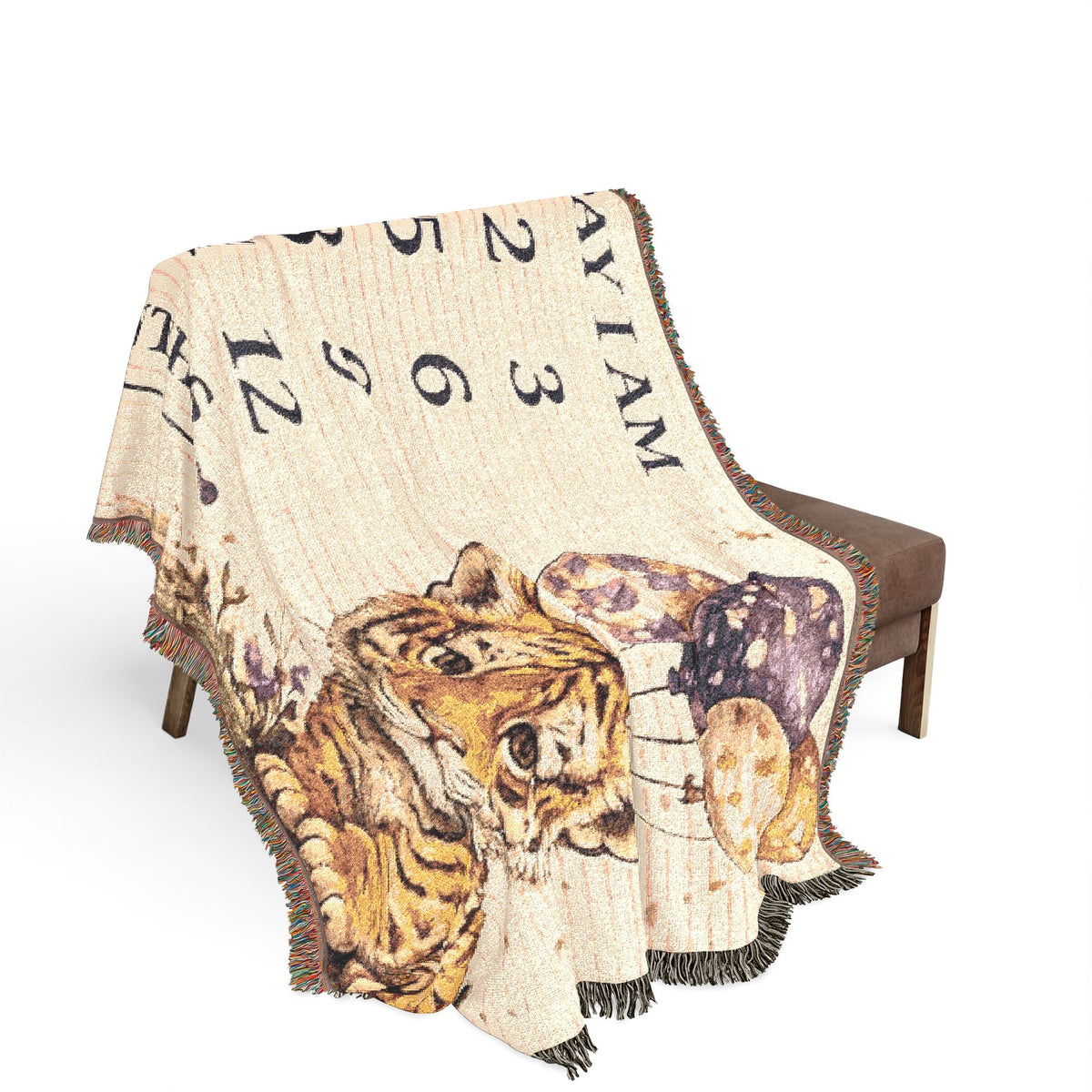 LSU Baby Milestone Blanket, Tiger Nursery Blanket, Baby Month Photo Blanket, Tiger Baby Shower Gift, Woven Cotton Throw
