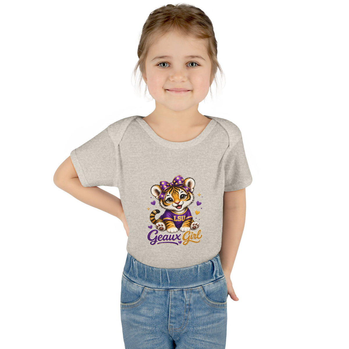 Geaux Girl LSU Tiger Infant Bodysuit — LSU Inspired Baby Announcement