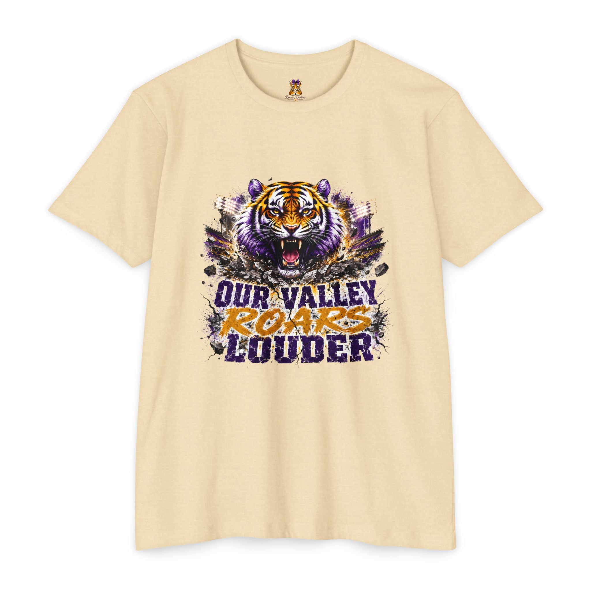 Tiger Roars T-Shirt — "Our Valley Roars Louder" LSU Sports Tee
