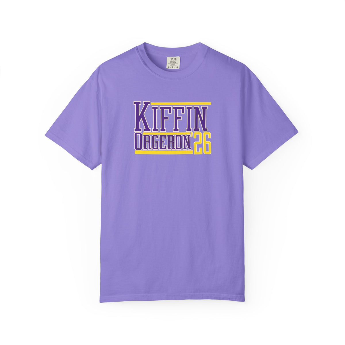 Kiffin Orgeron 26 Graphic T-Shirt — Purple & Gold Sports Tribute