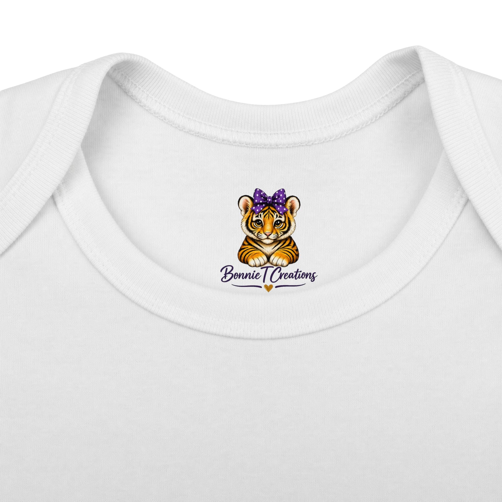 Saturdays Are for Tigers Baby Boy Bodysuit | LSU Baby Outfit | Purple Gold Football Baby Onesie | Game Day Infant Gift
