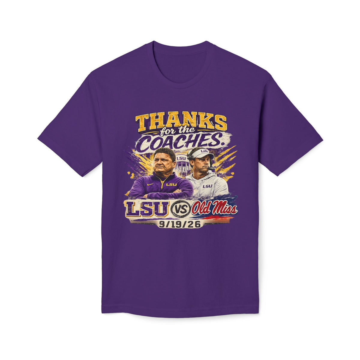 Thanks for the Coaches Shirt, LSU vs Ole Miss 2026 Shirt, College Football Rivalry Tee, Gameday Shirt