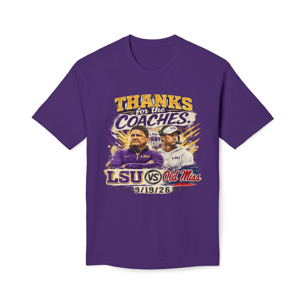 LSU Inspired Shirt | Purple & Gold Tiger Eye Graphic Tee | Louisiana Football Fan Shirt | Game Day Back Print