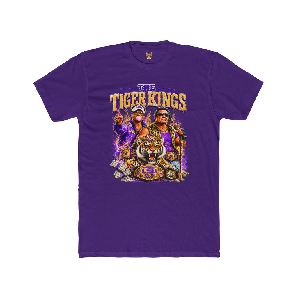 Funny Tiger Kings Coach Shirt | Purple Gold Football Fan Tee | Louisiana Game Day Shirt | Coach Parody Shirt