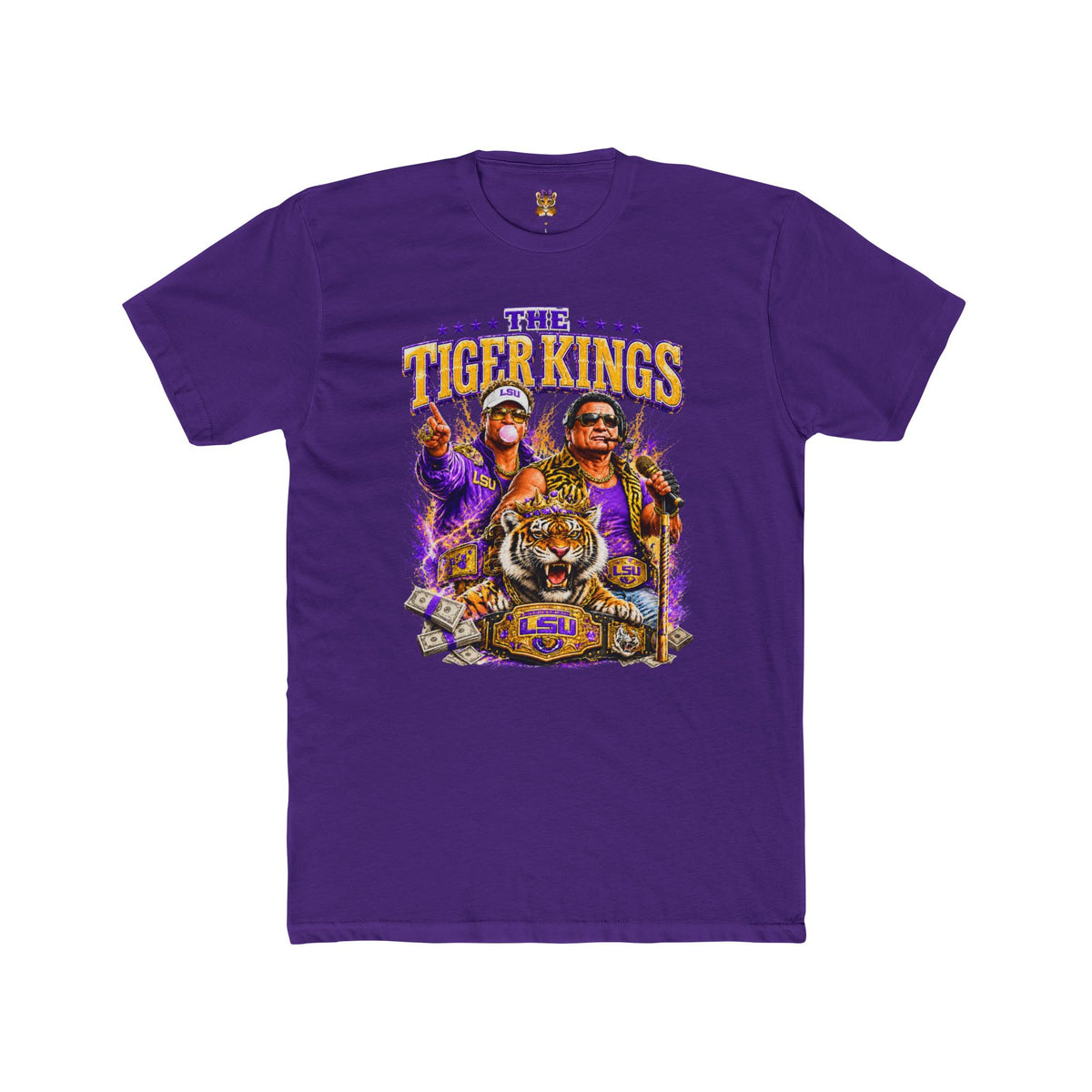 Funny Tiger Kings Coach Shirt | Purple Gold Football Fan Tee | Louisiana Game Day Shirt | Coach Parody Shirt