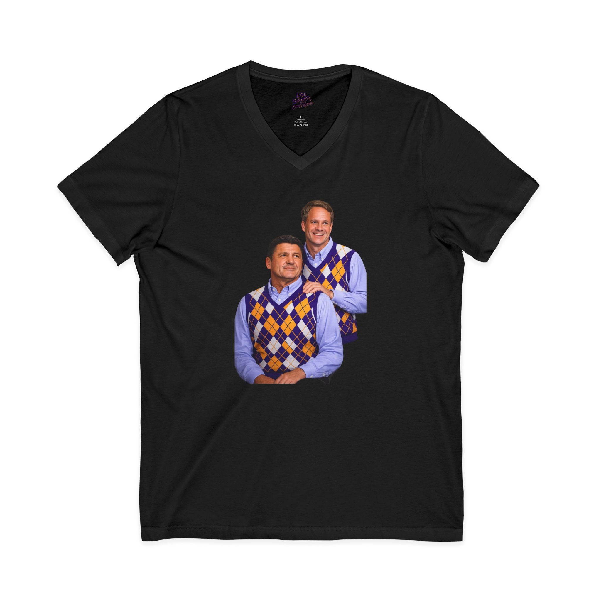 LSU Sports V-Neck Tee — Bayou Brothers Design
