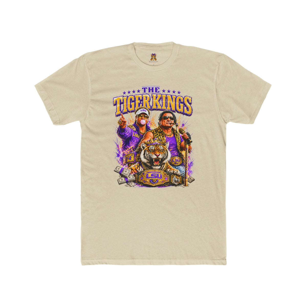 Funny Tiger Kings Coach Shirt | Purple Gold Football Fan Tee | Louisiana Game Day Shirt | Coach Parody Shirt