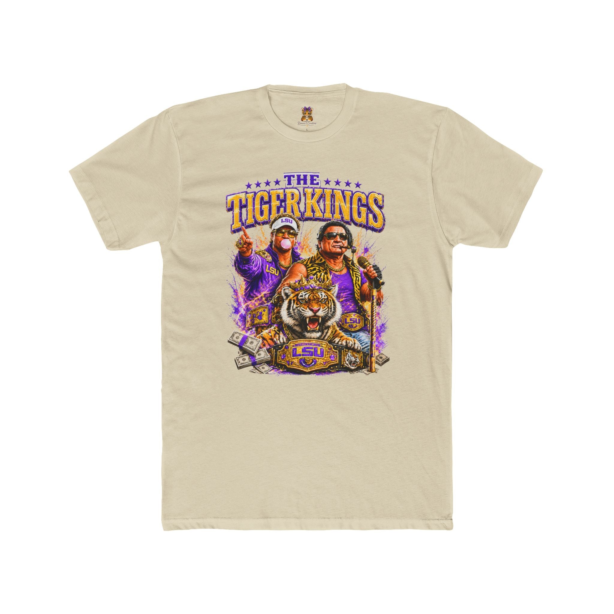 Funny Tiger Kings Coach Shirt | Purple Gold Football Fan Tee | Louisiana Game Day Shirt | Coach Parody Shirt