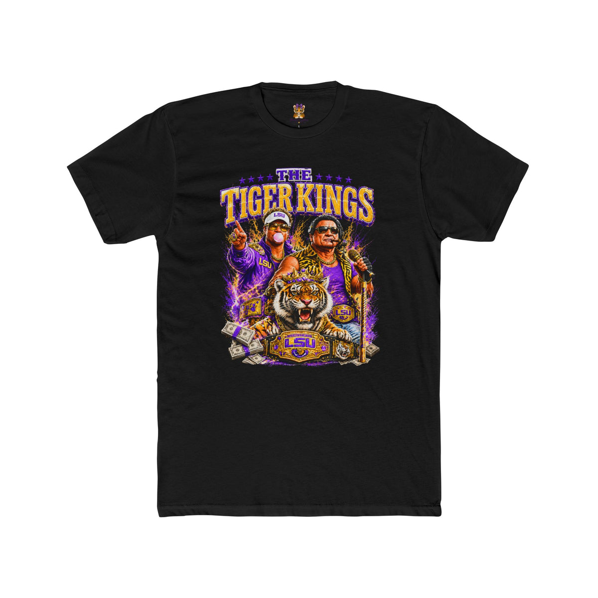 Funny Tiger Kings Coach Shirt | Purple Gold Football Fan Tee | Louisiana Game Day Shirt | Coach Parody Shirt