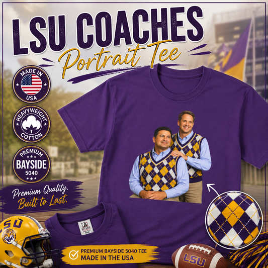 LSU Sports V-Neck Tee — Bayou Brothers Design