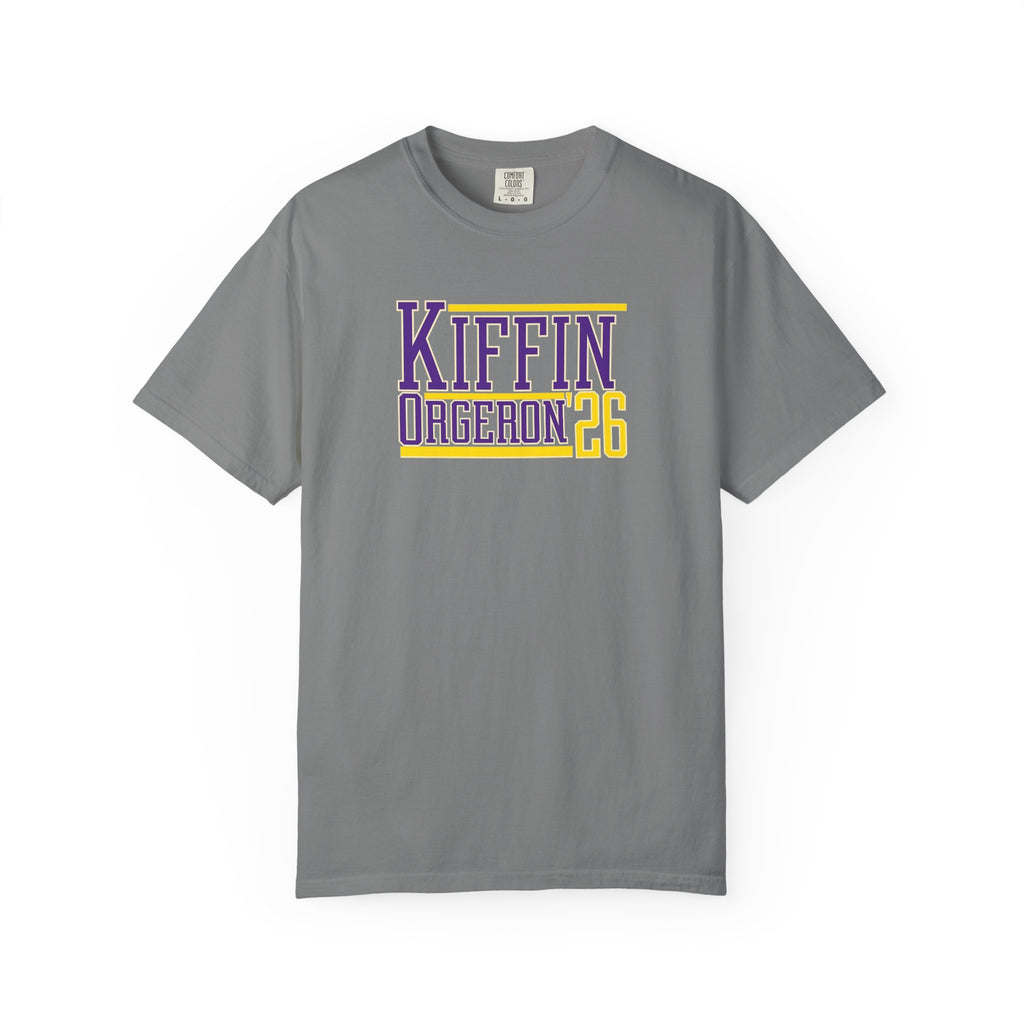 Kiffin Orgeron 26 Graphic T-Shirt — Purple & Gold Sports Tribute