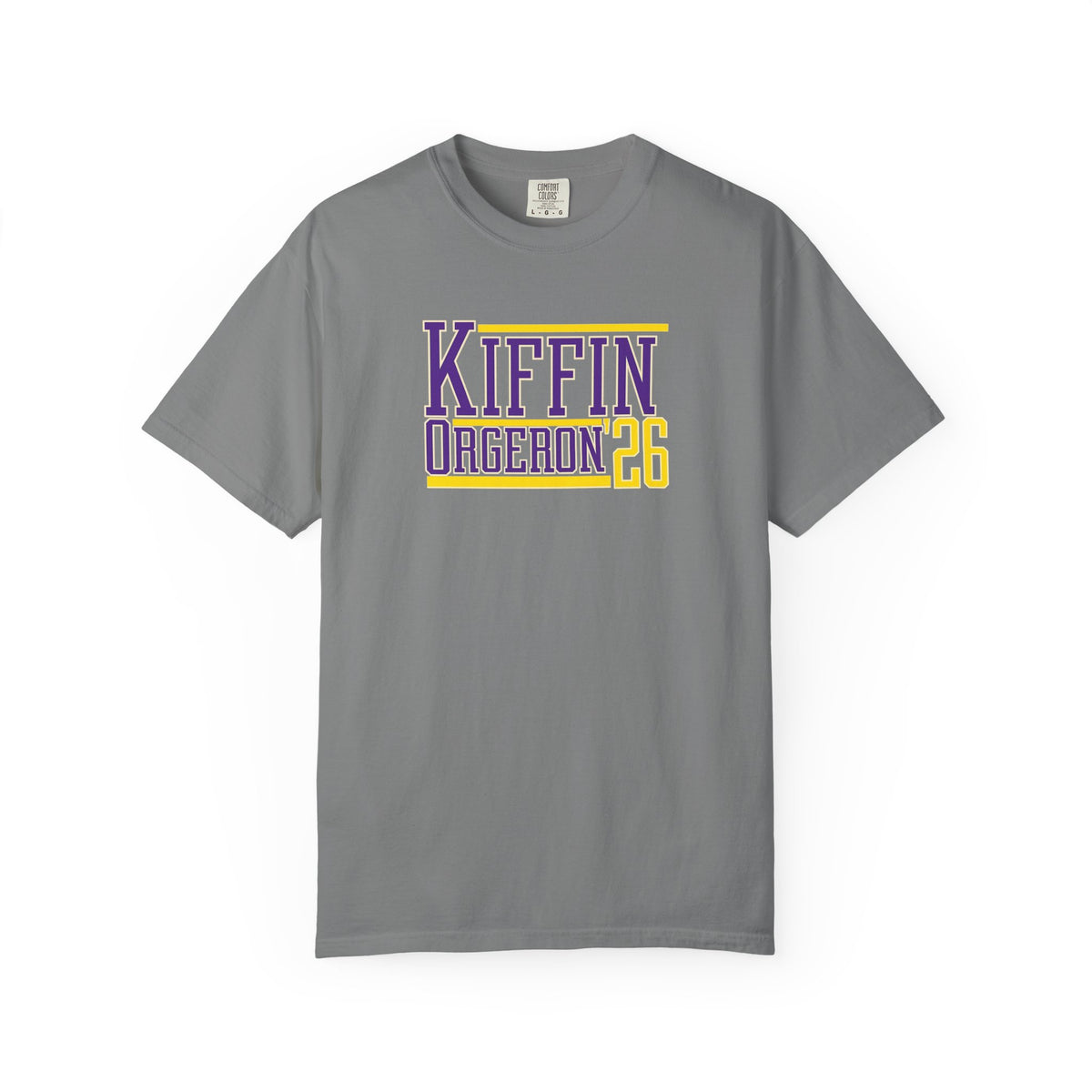 Kiffin Orgeron 26 Graphic T-Shirt — Purple & Gold Sports Tribute