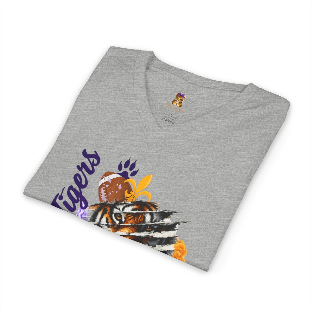 Geaux Tigers Shirt, LSU Inspired Tiger Tee, Comfort Colors Game Day Shirt, Purple Gold Football Shirt, Tiger Fan Gift