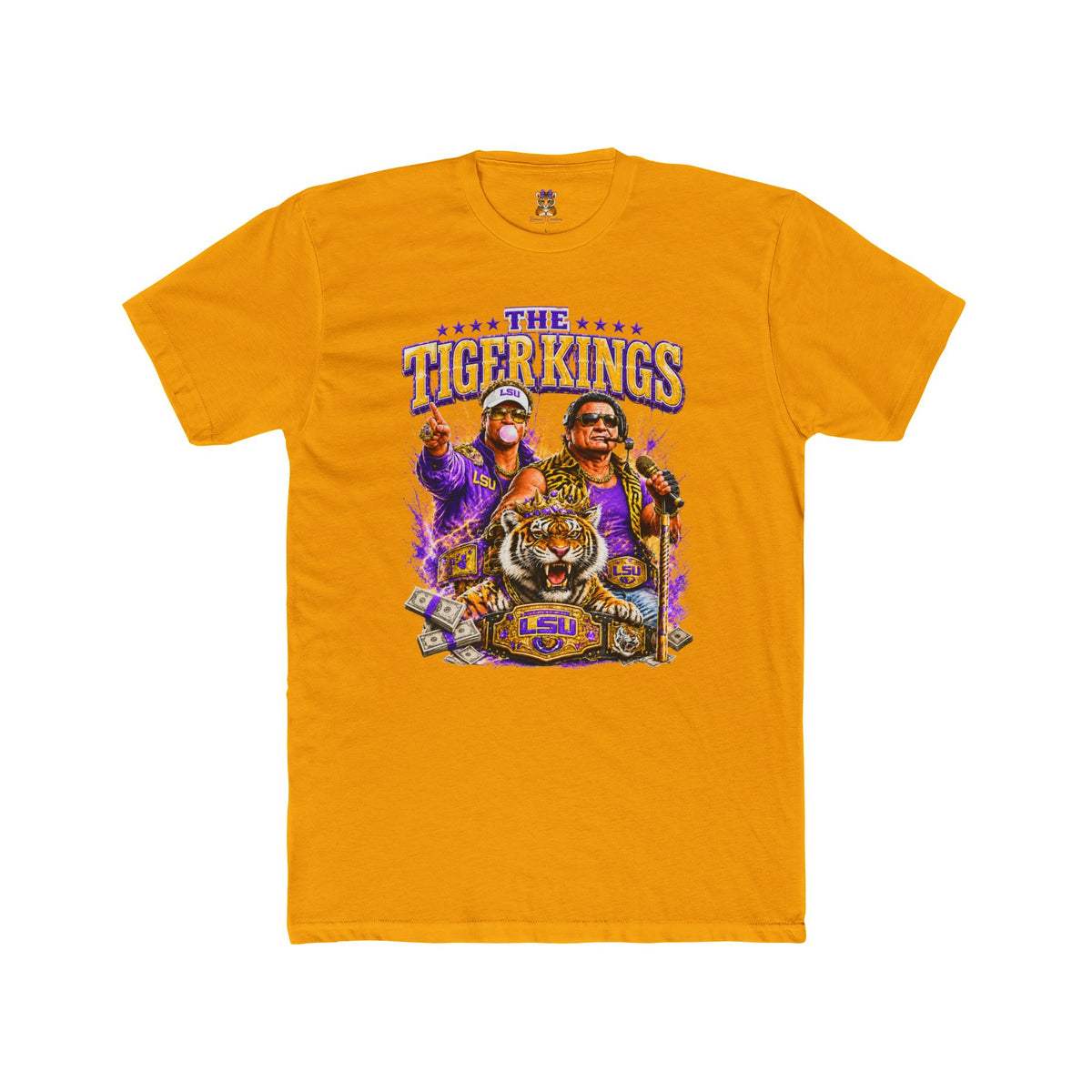 Funny Tiger Kings Coach Shirt | Purple Gold Football Fan Tee | Louisiana Game Day Shirt | Coach Parody Shirt