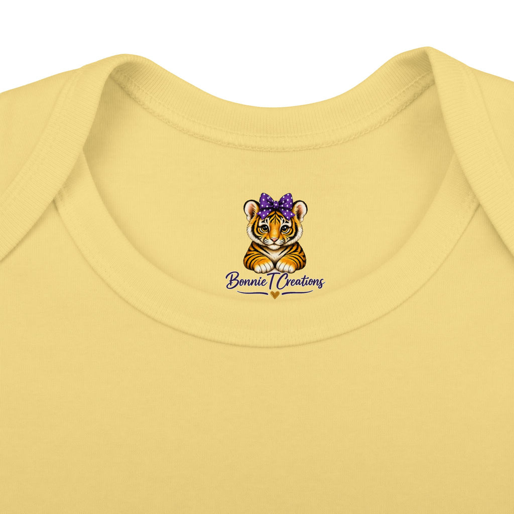 Saturdays Are for Tigers Baby Boy Bodysuit | LSU Baby Outfit | Purple Gold Football Baby Onesie | Game Day Infant Gift
