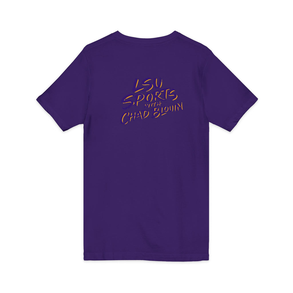 LSU Sports V-Neck Tee — Bayou Brothers Design
