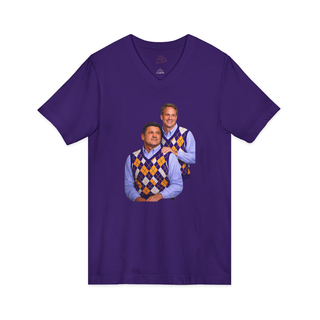 LSU Sports V-Neck Tee — Bayou Brothers Design