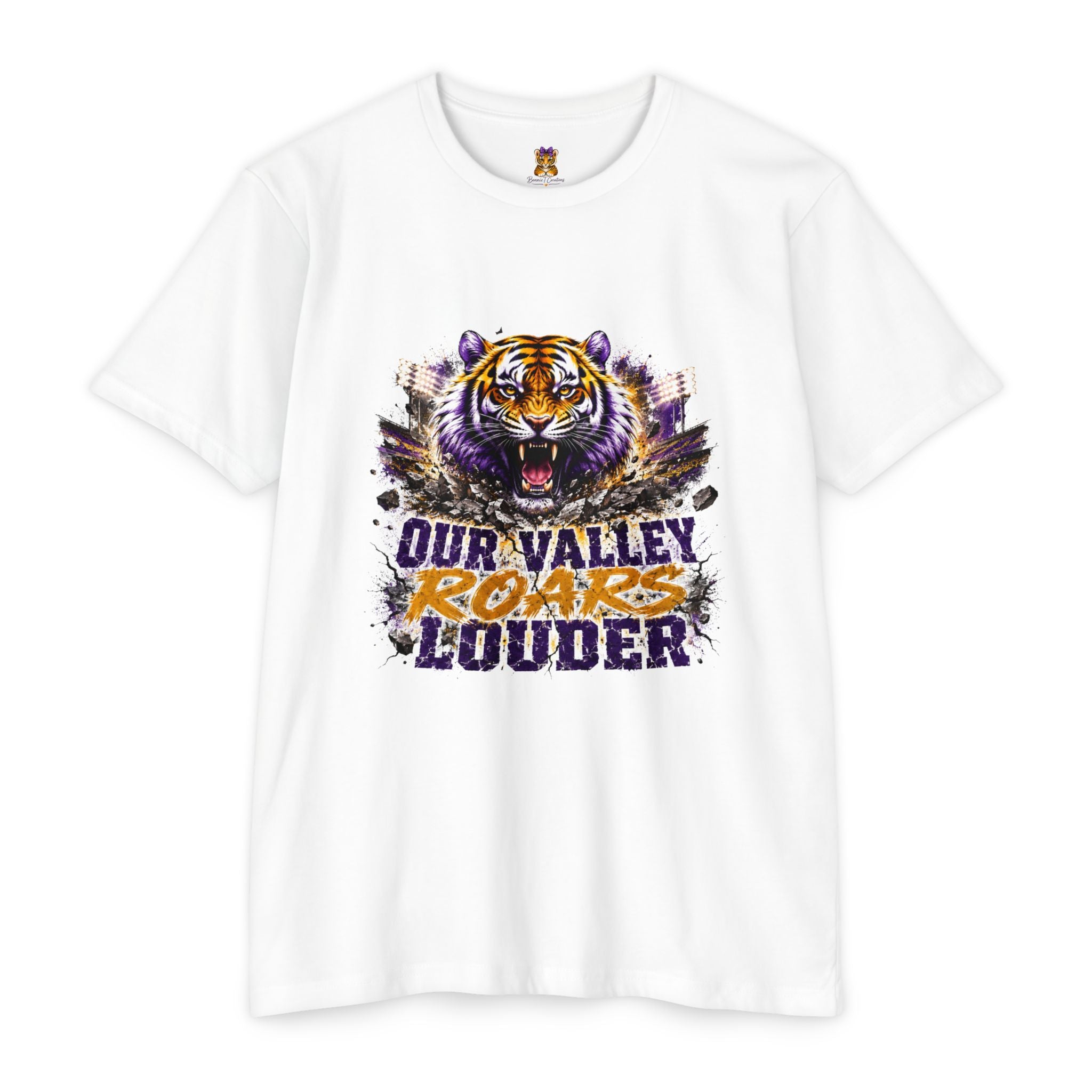 Tiger Roars T-Shirt — "Our Valley Roars Louder" LSU Sports Tee
