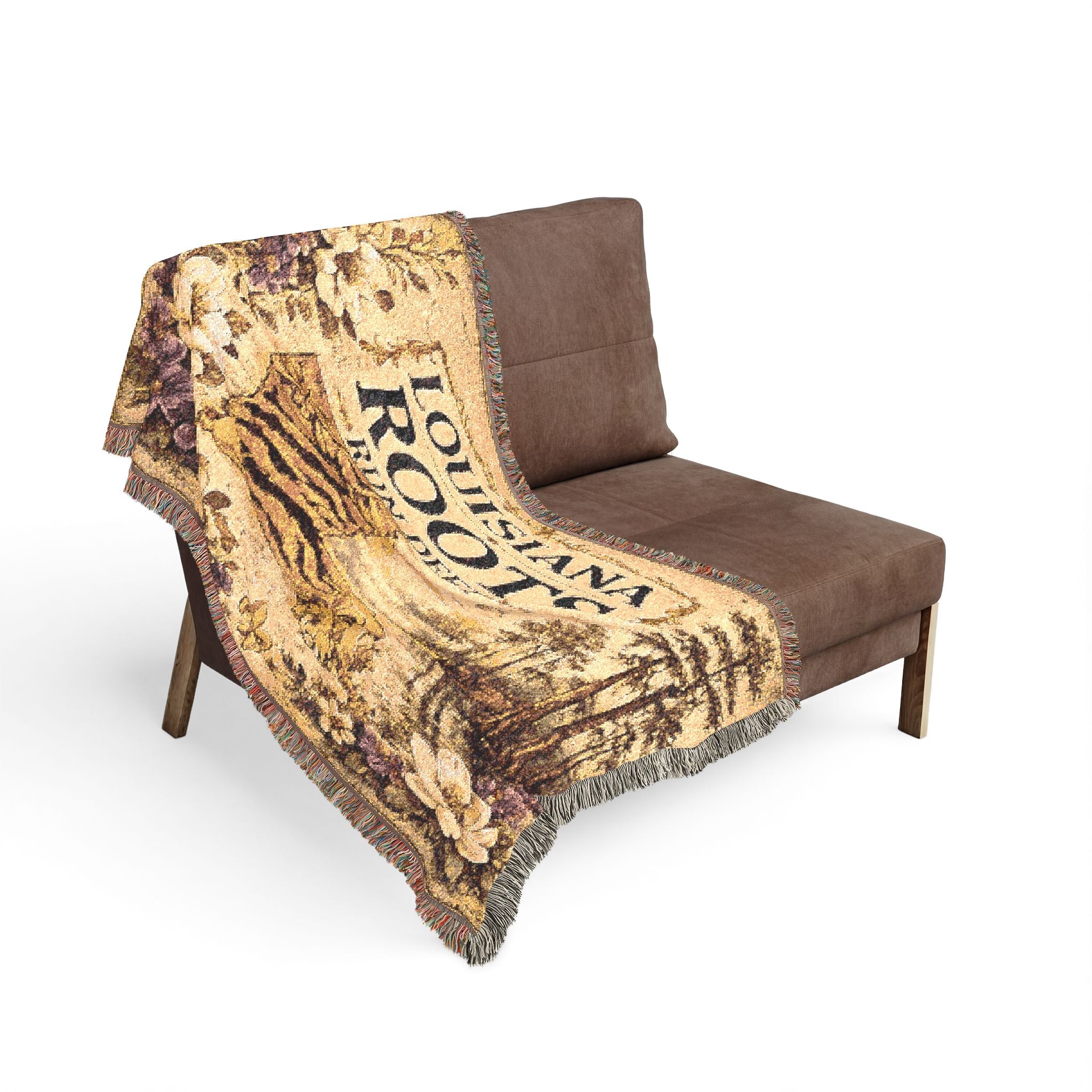 LSU Tiger Collage Woven Blanket | Collegiate Tiger Throw