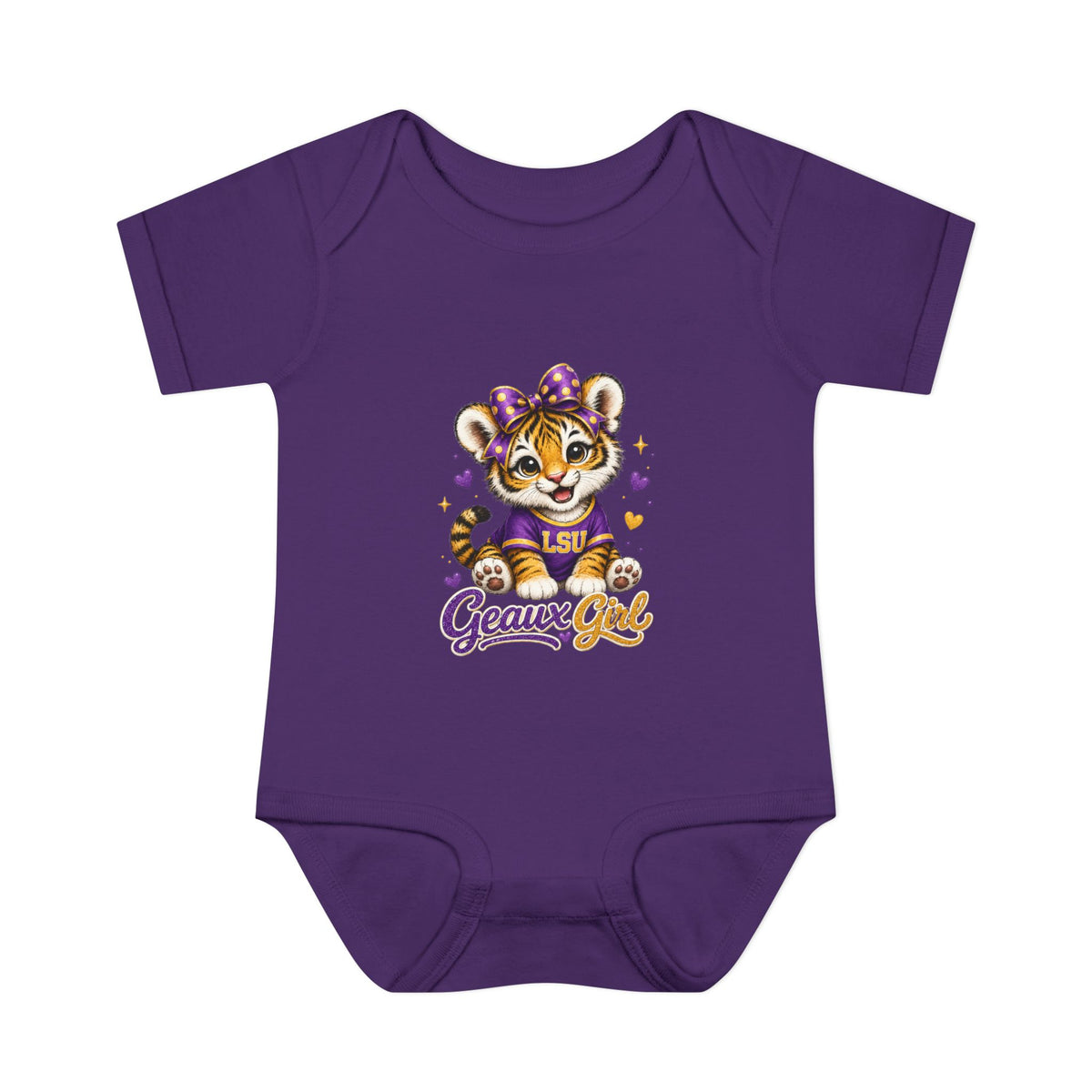 Geaux Girl LSU Tiger Infant Bodysuit — LSU Inspired Baby Announcement