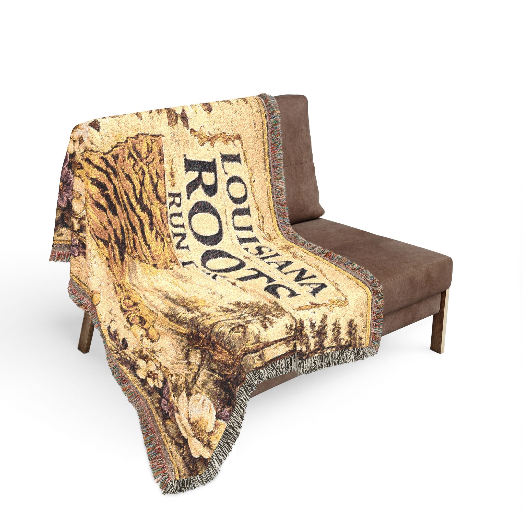 LSU Tiger Collage Woven Blanket | Collegiate Tiger Throw