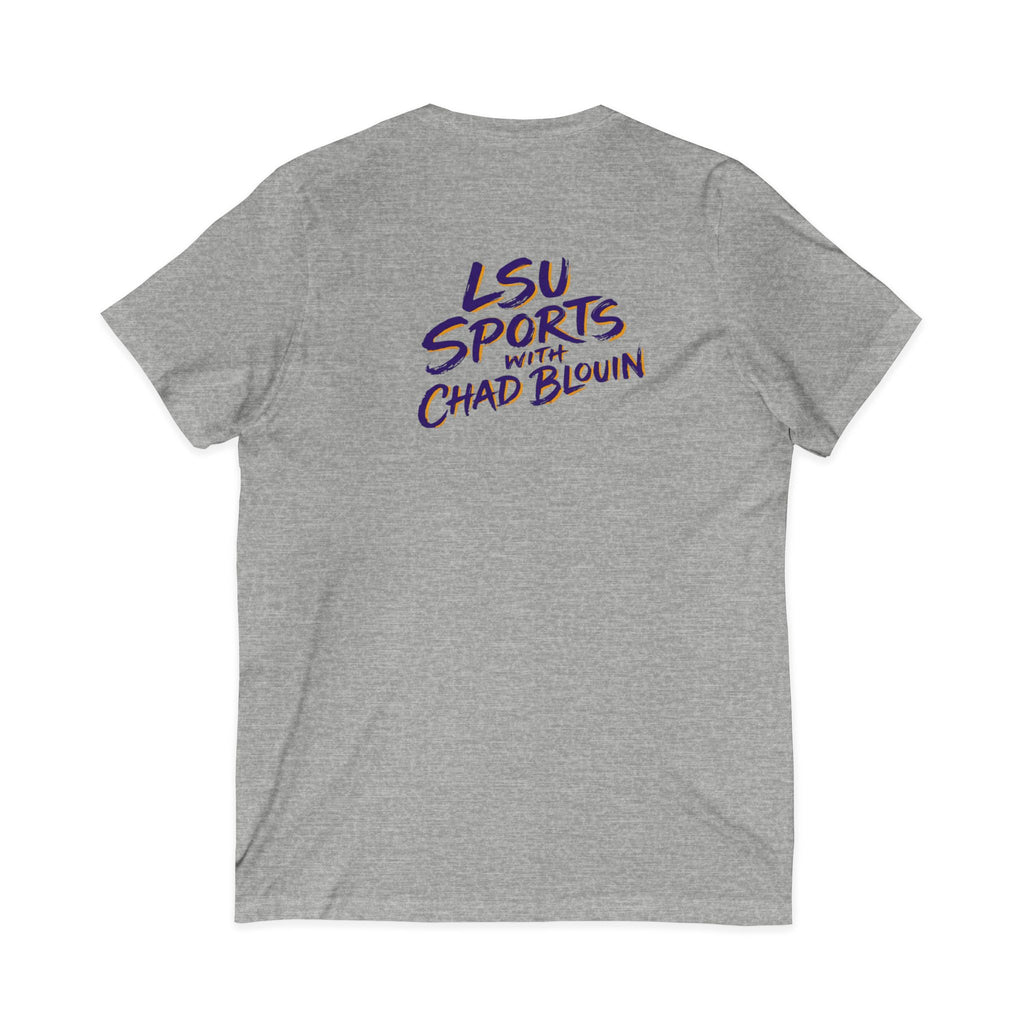 LSU Sports V-Neck Tee — Bayou Brothers Design