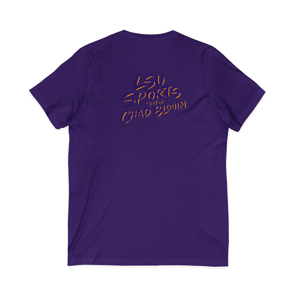 LSU Sports V-Neck Tee — Bayou Brothers Design