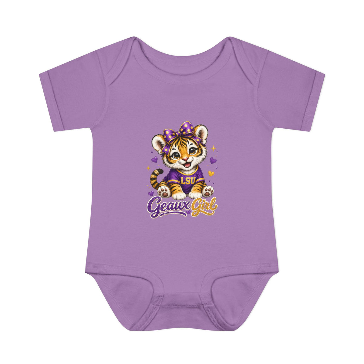 Geaux Girl LSU Tiger Infant Bodysuit — LSU Inspired Baby Announcement