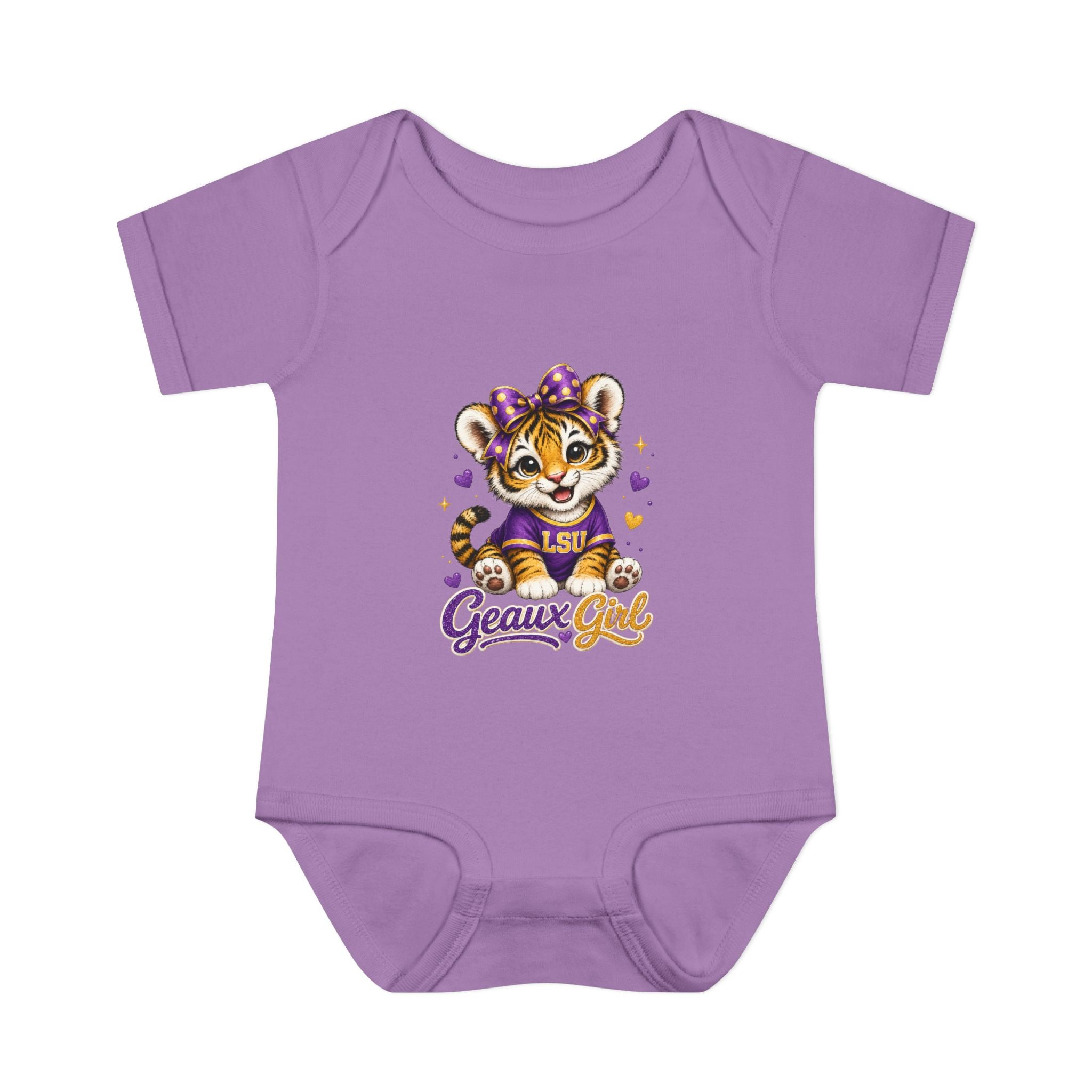 Geaux Girl LSU Tiger Infant Bodysuit — LSU Inspired Baby Announcement
