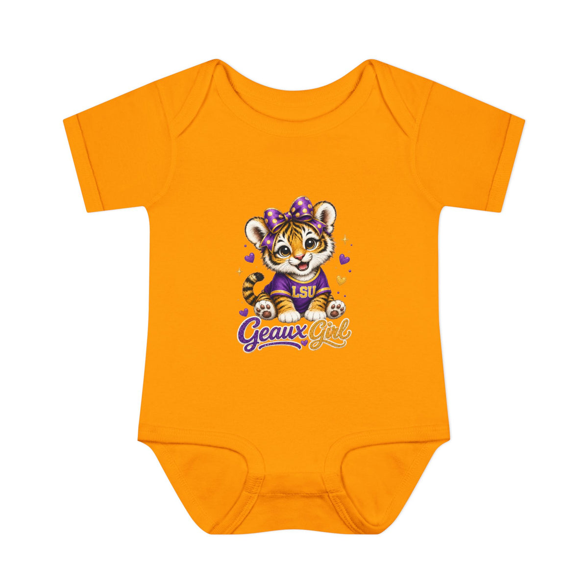 Geaux Girl LSU Tiger Infant Bodysuit — LSU Inspired Baby Announcement