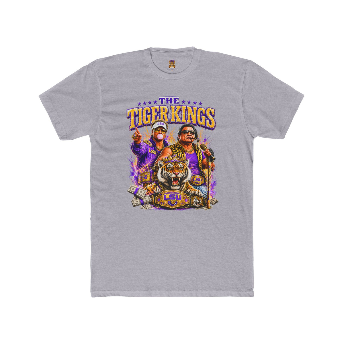 Funny Tiger Kings Coach Shirt | Purple Gold Football Fan Tee | Louisiana Game Day Shirt | Coach Parody Shirt