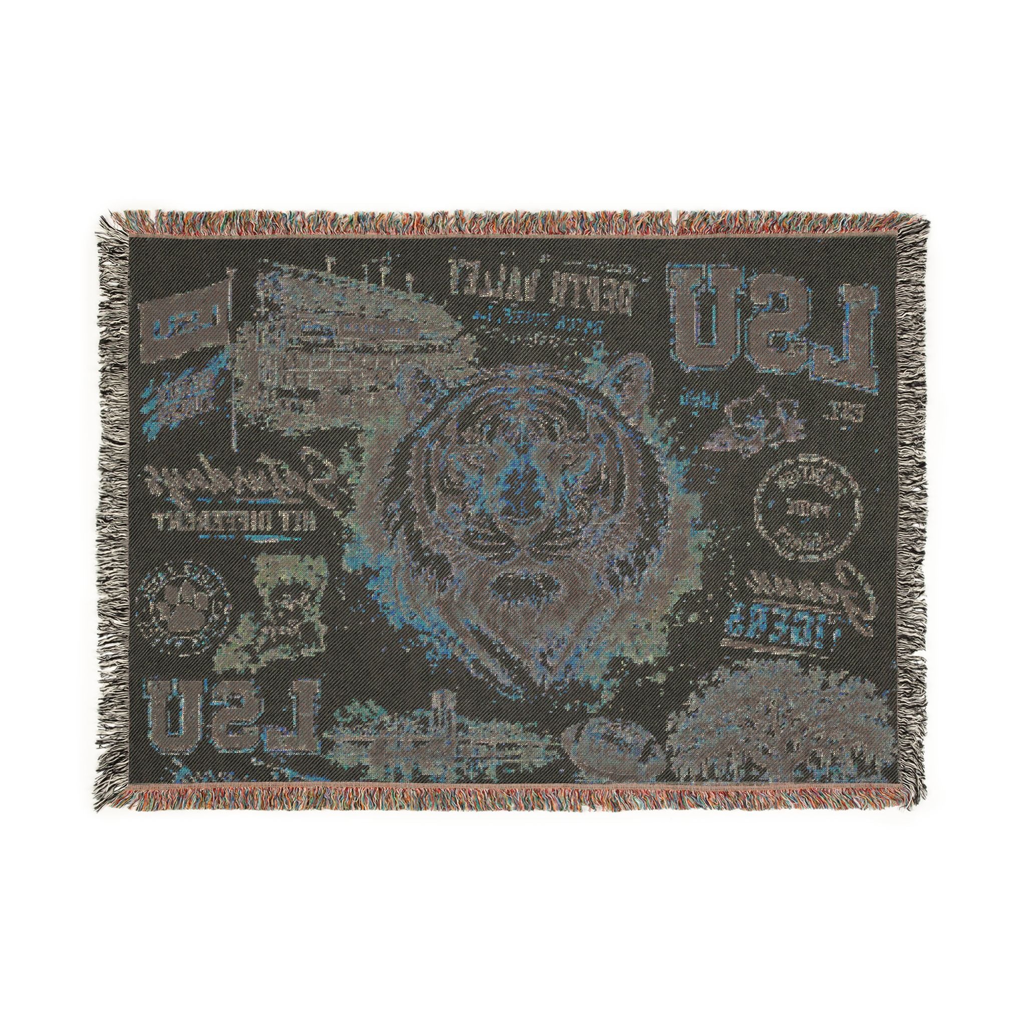 Copy of LSU Tiger Woven Blanket | Collegiate Tiger Throw