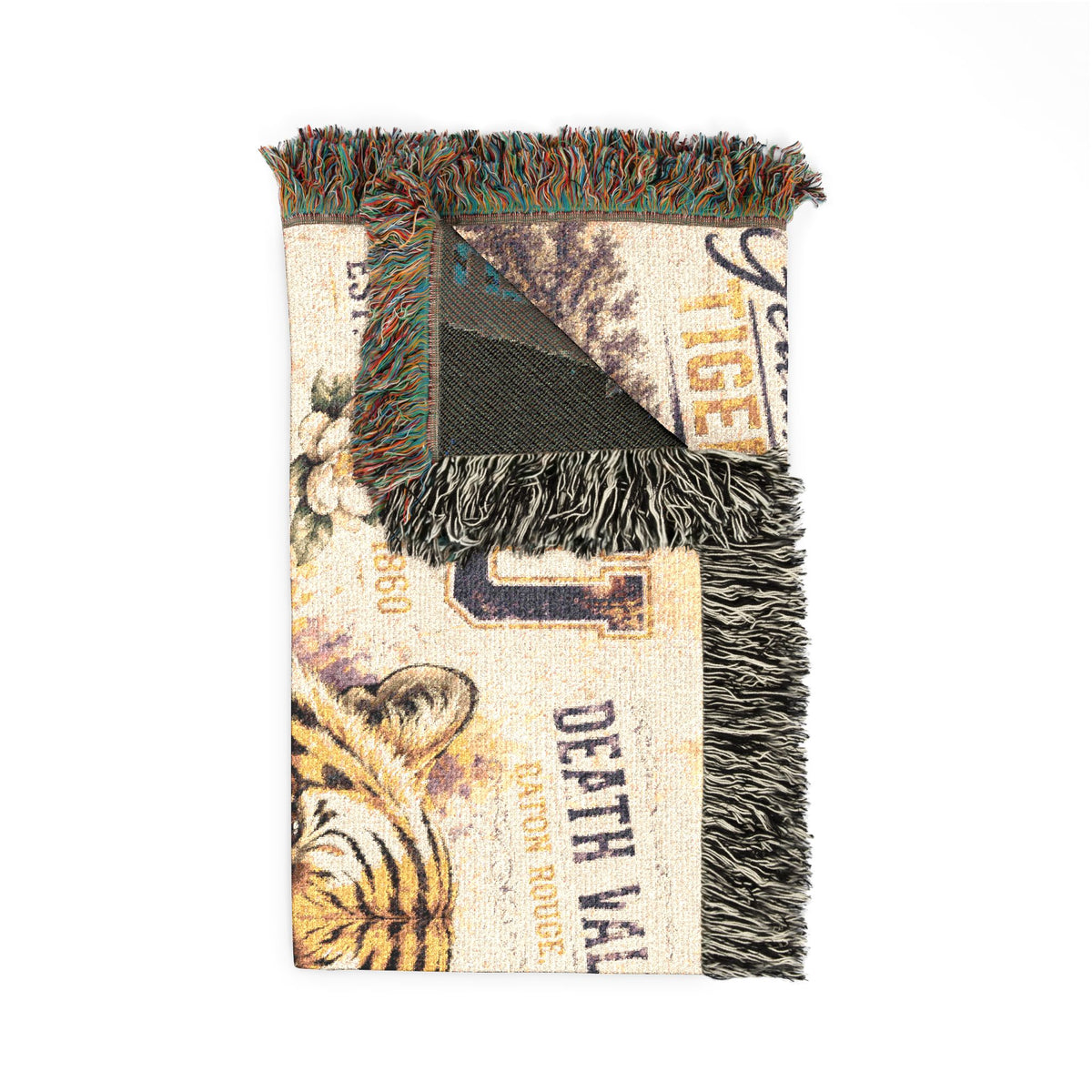 LSU Tiger Woven Blanket | Collegiate Tiger Throw