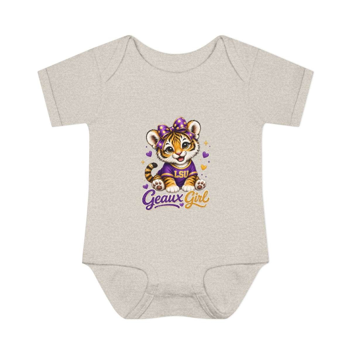 Geaux Girl LSU Tiger Infant Bodysuit — LSU Inspired Baby Announcement