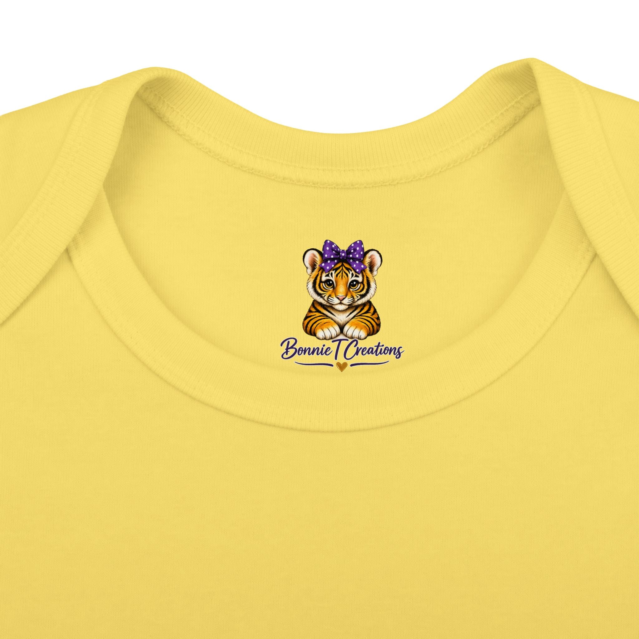 Saturdays Are for Tigers Baby Boy Bodysuit | LSU Baby Outfit | Purple Gold Football Baby Onesie | Game Day Infant Gift